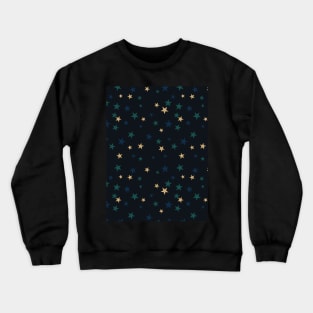 Sparking Stars - Art Deco - Minimalist Colorful Holidays Crewneck Sweatshirt